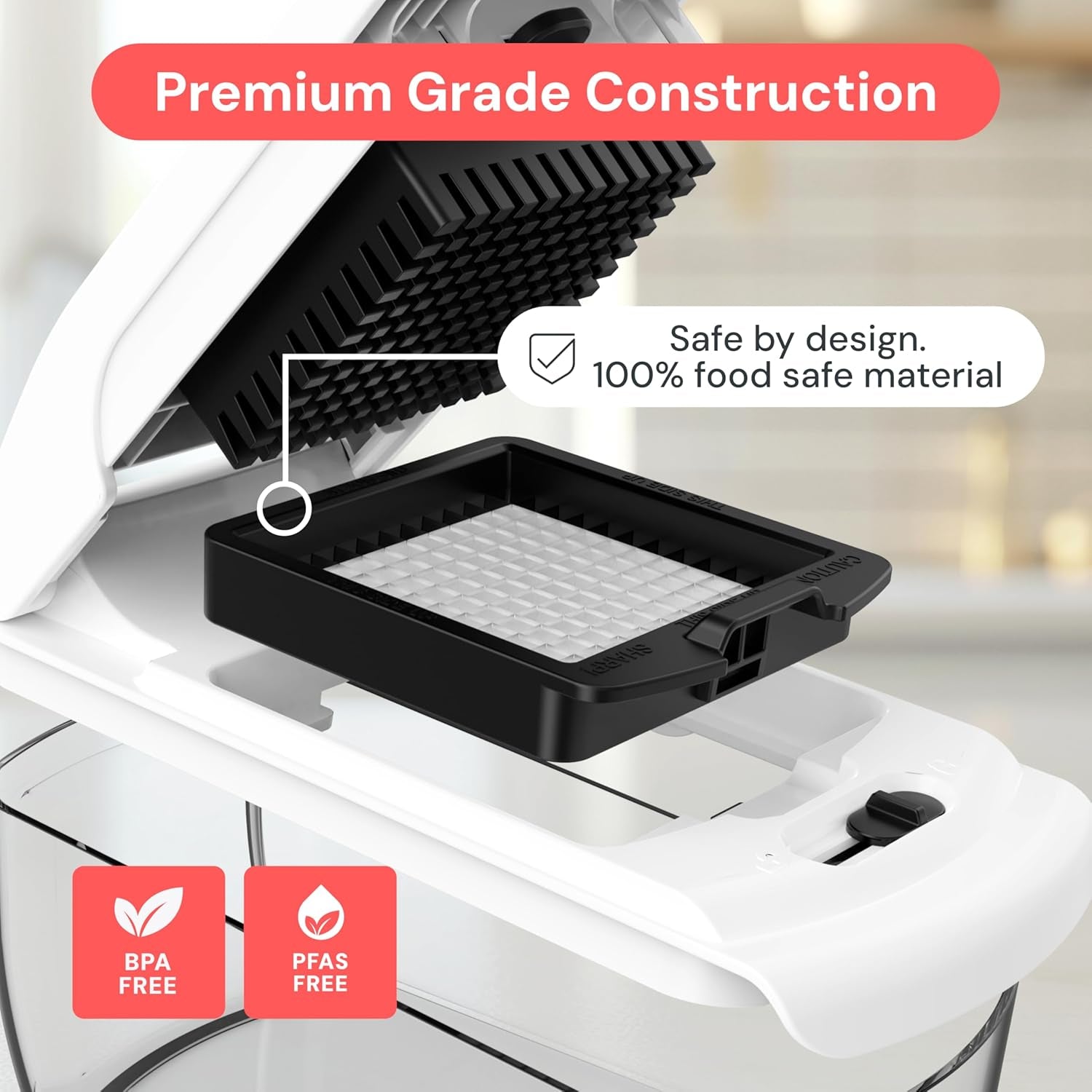 the Original Pro Chopper - Vegetable Chopper and Spiralizer, Food Chopper with Container, Fruit Slicer, Kitchen Gadgets & Gifts, Home Essentials (4 in 1, White)