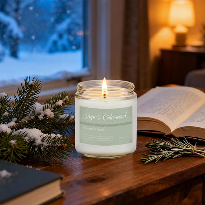 Christmas Candle Gift Set, 6 Natural Soy Wax Candles for Home, Long Burning Holiday Aromatherapy Set with Cinnamon Apple & Vanilla, Perfect Christmas Gifts for Women, Men, Friends & Family