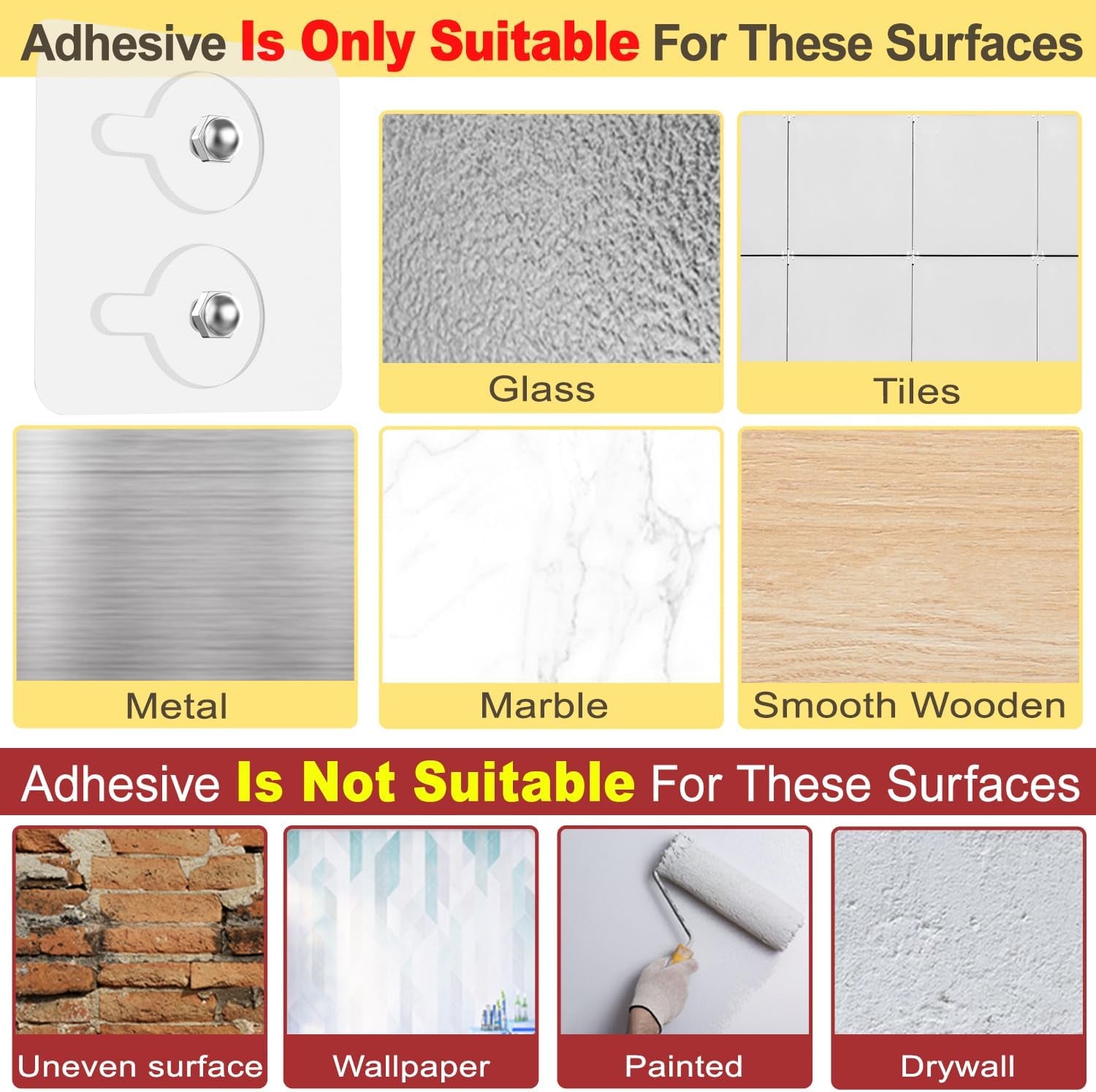 2 Pack Hat Racks for Baseball Caps, Stainless Steel Hat Organizer for Baseball Cap, Hat Holder Storage Organizer, Hat Hanger Strong Adhesive/Wall Drilled for Door, Bedroom, Closet(Black 6 In)