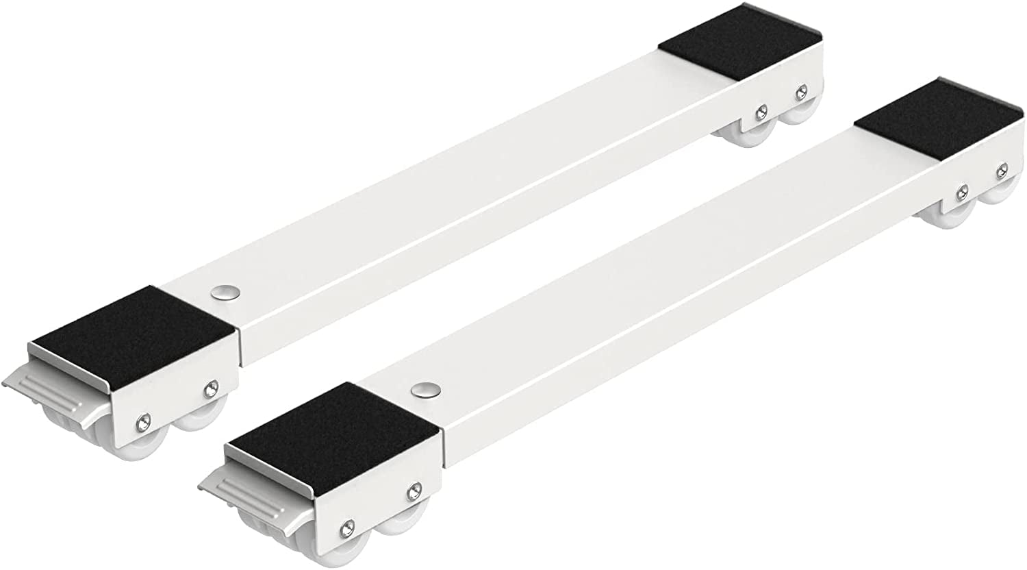 Furniture Washing Machine Dolly, Extendable Appliance Rollers Refrigerator Heavy Duty, Washing Machine Stand Wheels Fridge Appliance Dolly Movers Mobile Washer and Dryer Moving Base, White
