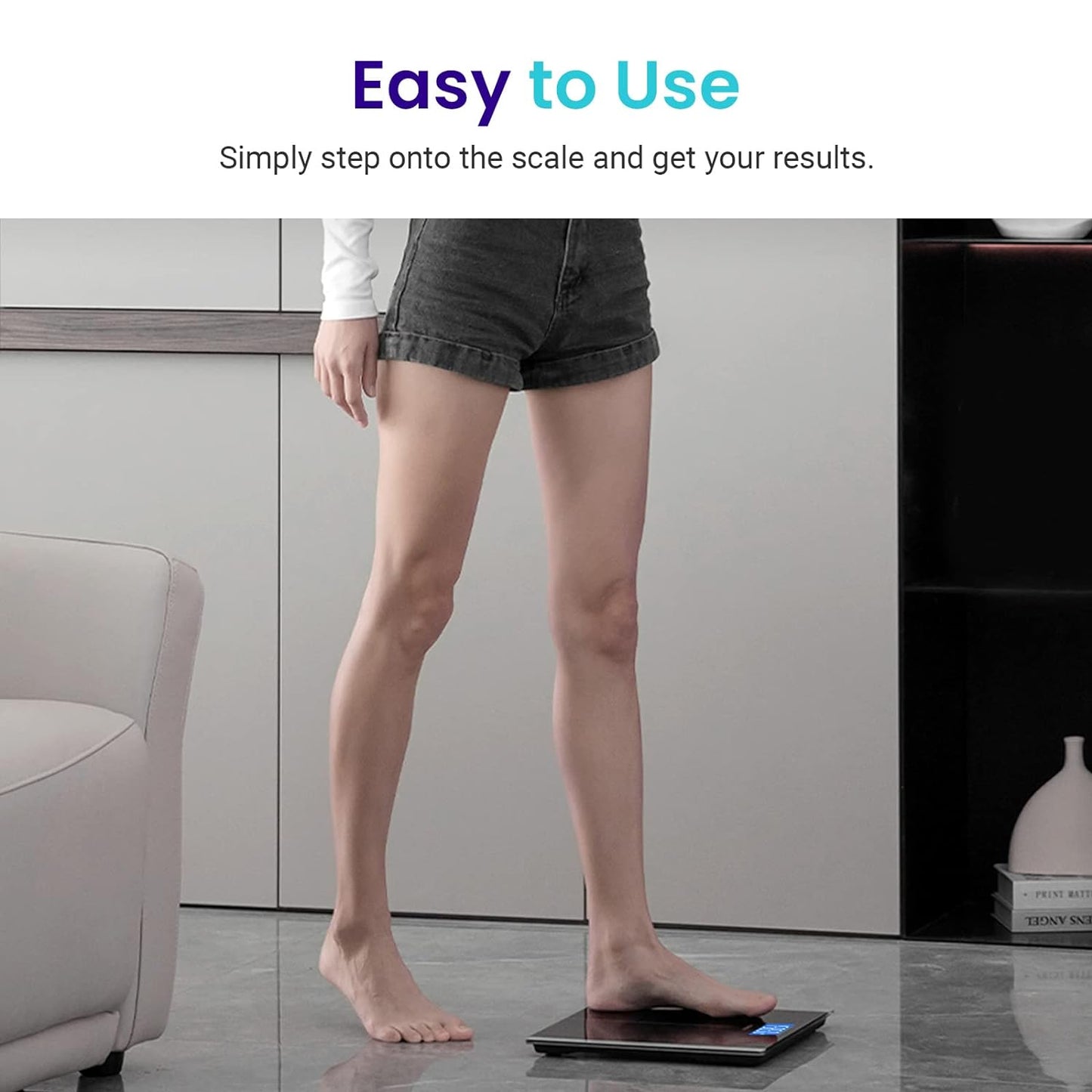 Bathroom Scale for Body Weight, Highly Accurate Digital Electronic Weighing Machine for People, LCD Display, Large Size, 6Mm Tempered Glass for Safe Home Use, Batteries Included, 400 Lbs