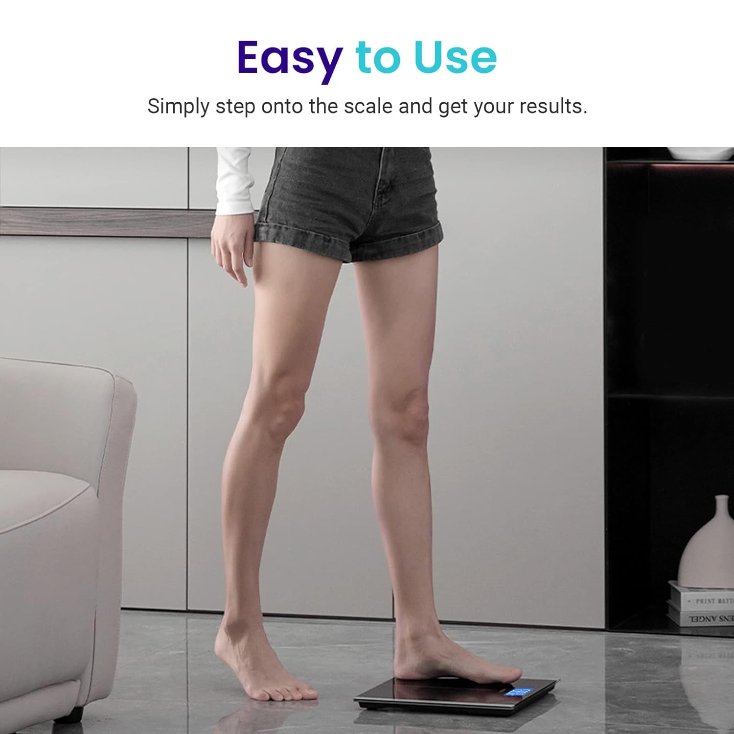 Bathroom Scale for Body Weight, Highly Accurate Digital Electronic Weighing Machine for People, LCD Display, Large Size, 6Mm Tempered Glass for Safe Home Use, Batteries Included, 400 Lbs