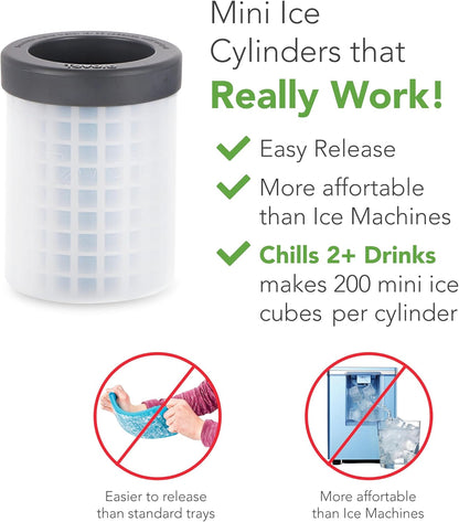 Mini Ice Cylinder- Squeeze & Release- Set of 2, 1000422, Gray