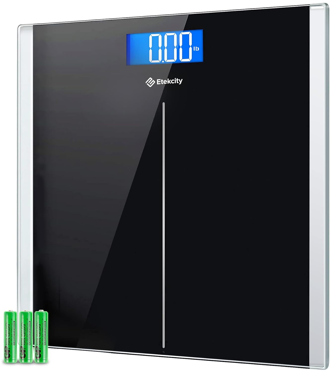 Bathroom Scale for Body Weight, Highly Accurate Digital Electronic Weighing Machine for People, LCD Display, Large Size, 6Mm Tempered Glass for Safe Home Use, Batteries Included, 400 Lbs